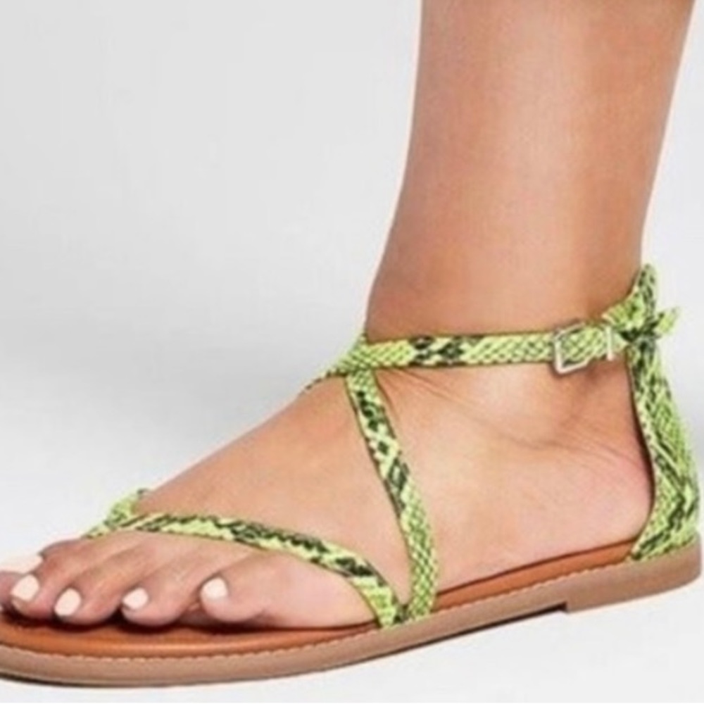 MIX No. 6 Highlighter Yellow Wondersnake Sandal - New in Box